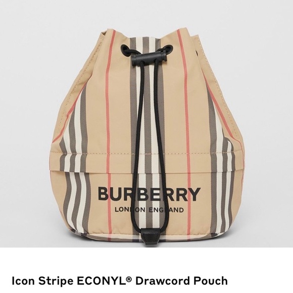 100% Authentic !!! - Burberry Draw String Pouch - Picture 1 of 9